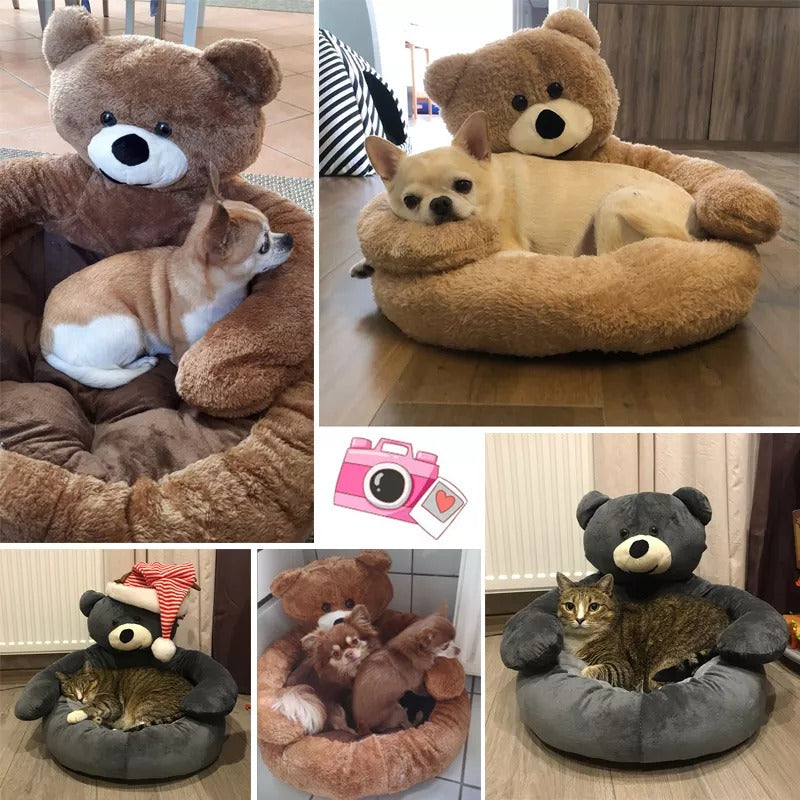 Cute Bear Hug Pet Bed 2