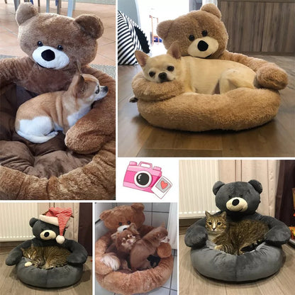 Cute Bear Hug Pet Bed 2