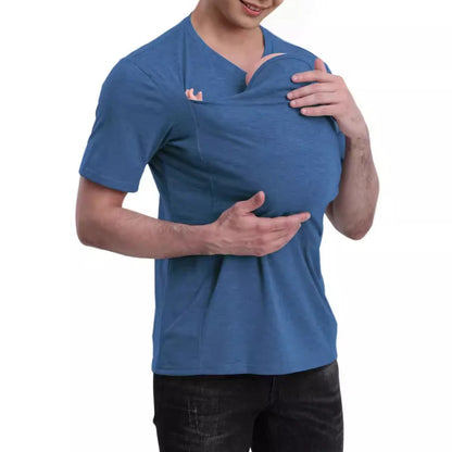 Men's Baby Carrier Safety Kangaroo Pocket Shirt 2