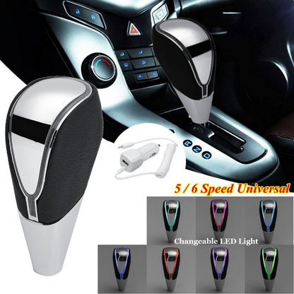 Car LED leather shift lever 2