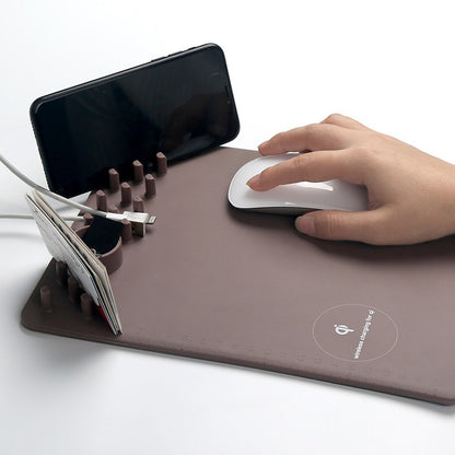 MULTI-FUNCTION ORGANIZER MOUSE PAD WITH WIRELESS CHARGING 2