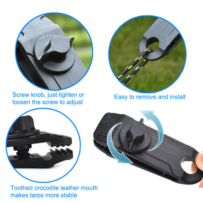 Heavy Duty Reusable Tent Tarp Tarpaulin Clips (5Pcs) 2