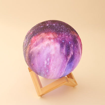 Galaxy Print Moon Lamp 2