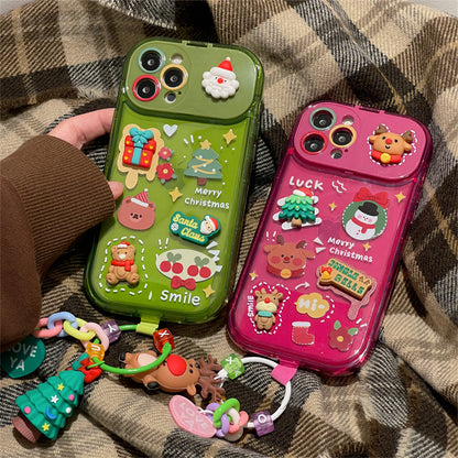 Christmas Tree Pendant Flip Mirror Case Cover 2