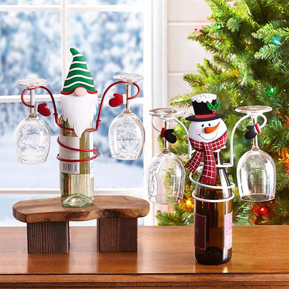 Holiday Wine Bottle Glass Holders 2