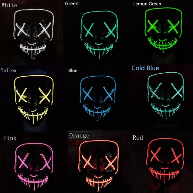 Halloween Party & Rave Glow Mask- 2