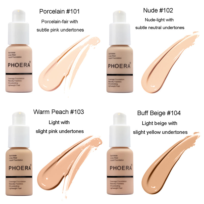 PHOERA Soft Matte Full Coverage Liquid Foundation 2