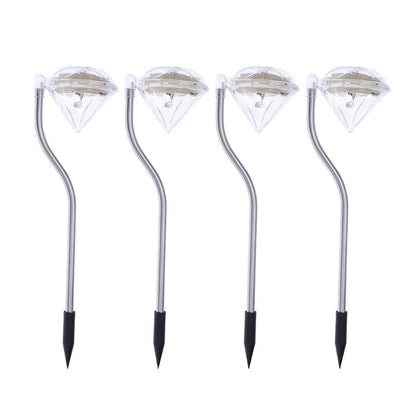 4PCS DIAMOND SOLAR GARDEN LIGHTS 2