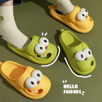 Funny Big Eyes Tongue Kiss Slippers 2