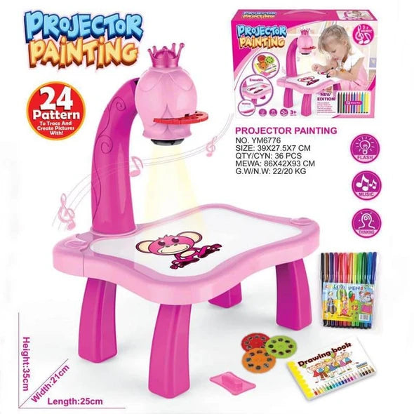 Children LED Projection Learing Drawing Board 2