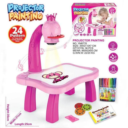Children LED Projection Learing Drawing Board 2