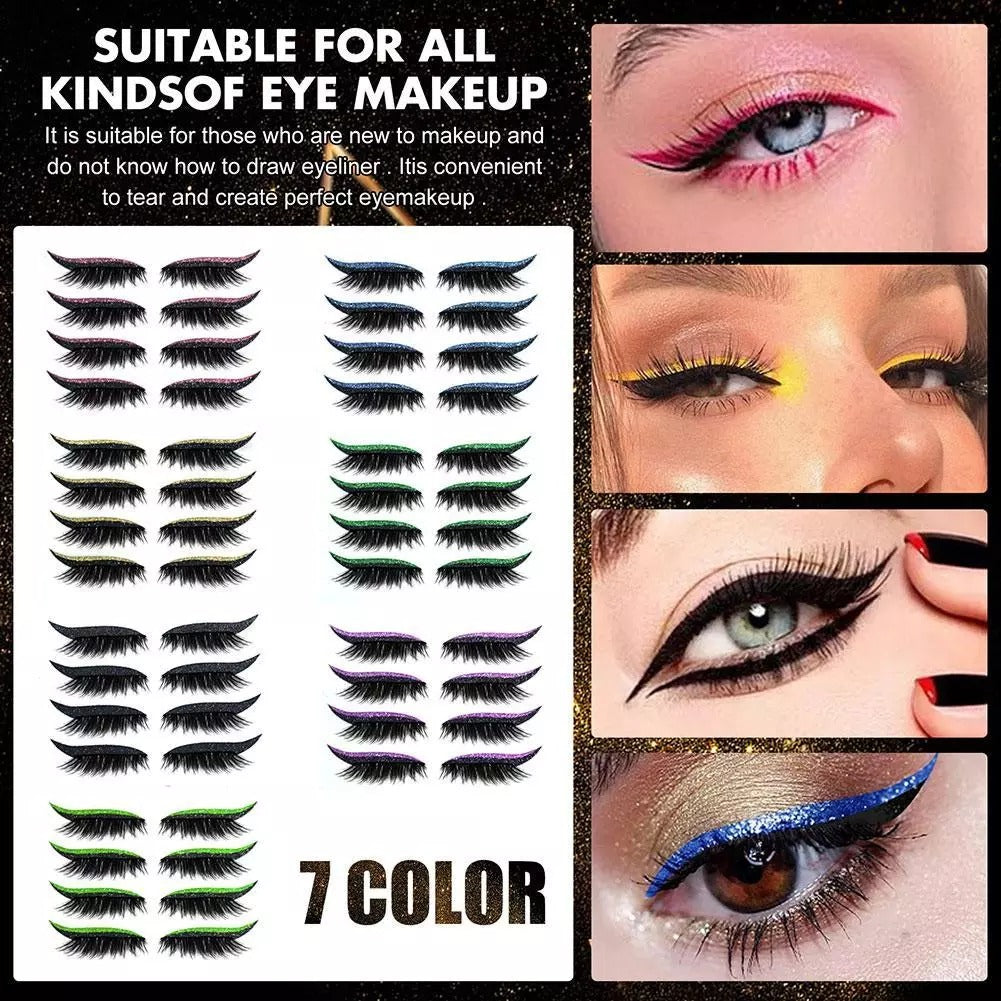 Reusable Eyeliner and Eyelash Stickers with Glitter 2