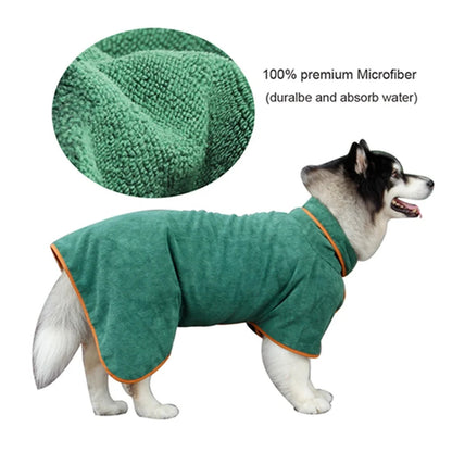 Dog Super Quick Dry Absorbent Dog Towel Bathrobe 2