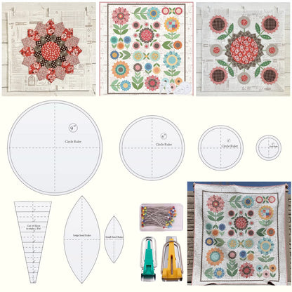 Sunflower Quilt Template Set 1