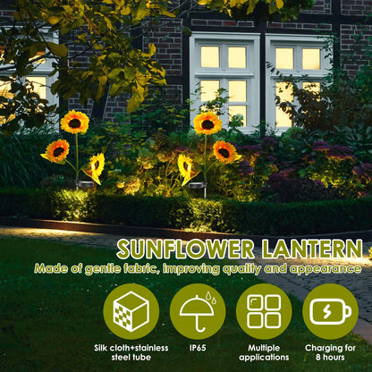 SunGlow Solar Sunflower Garden Lights 2