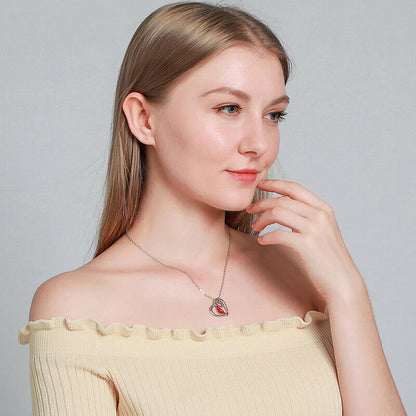 Cardinal Heart Pendant Necklace 2