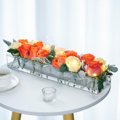 Clear Acrylic Rectangular Flower Vase 2