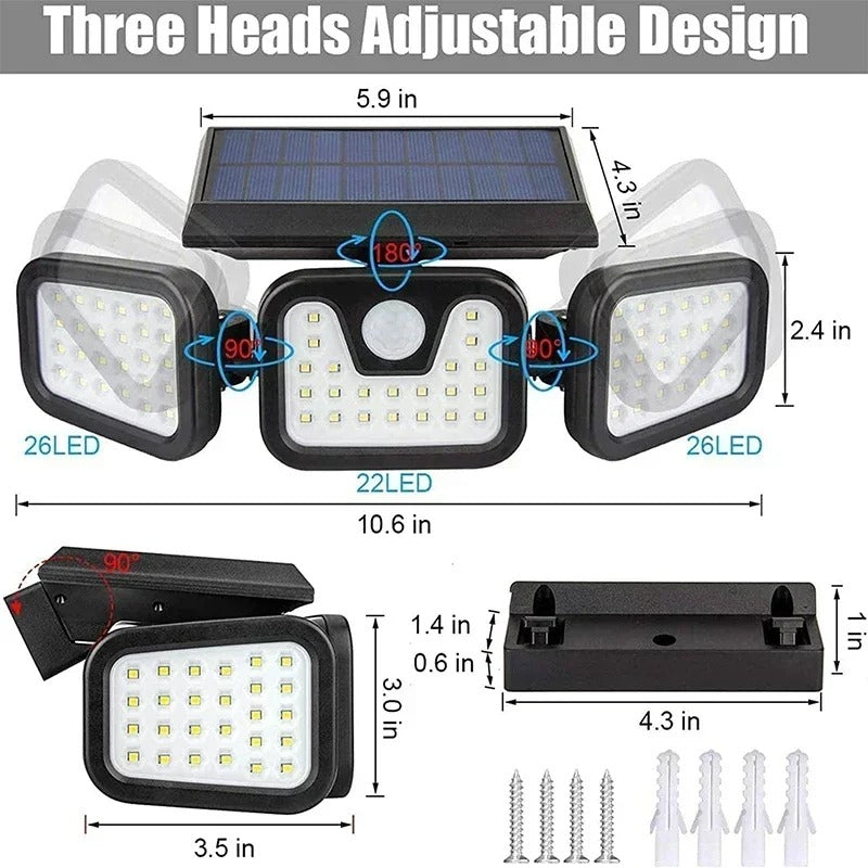 Upgraded Wide-Angle Solar Motion Sensor Light 2