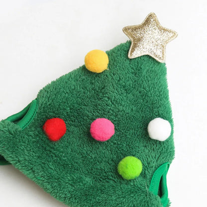 Adorable Pet Christmas Tree Pom-Pom Hat 2
