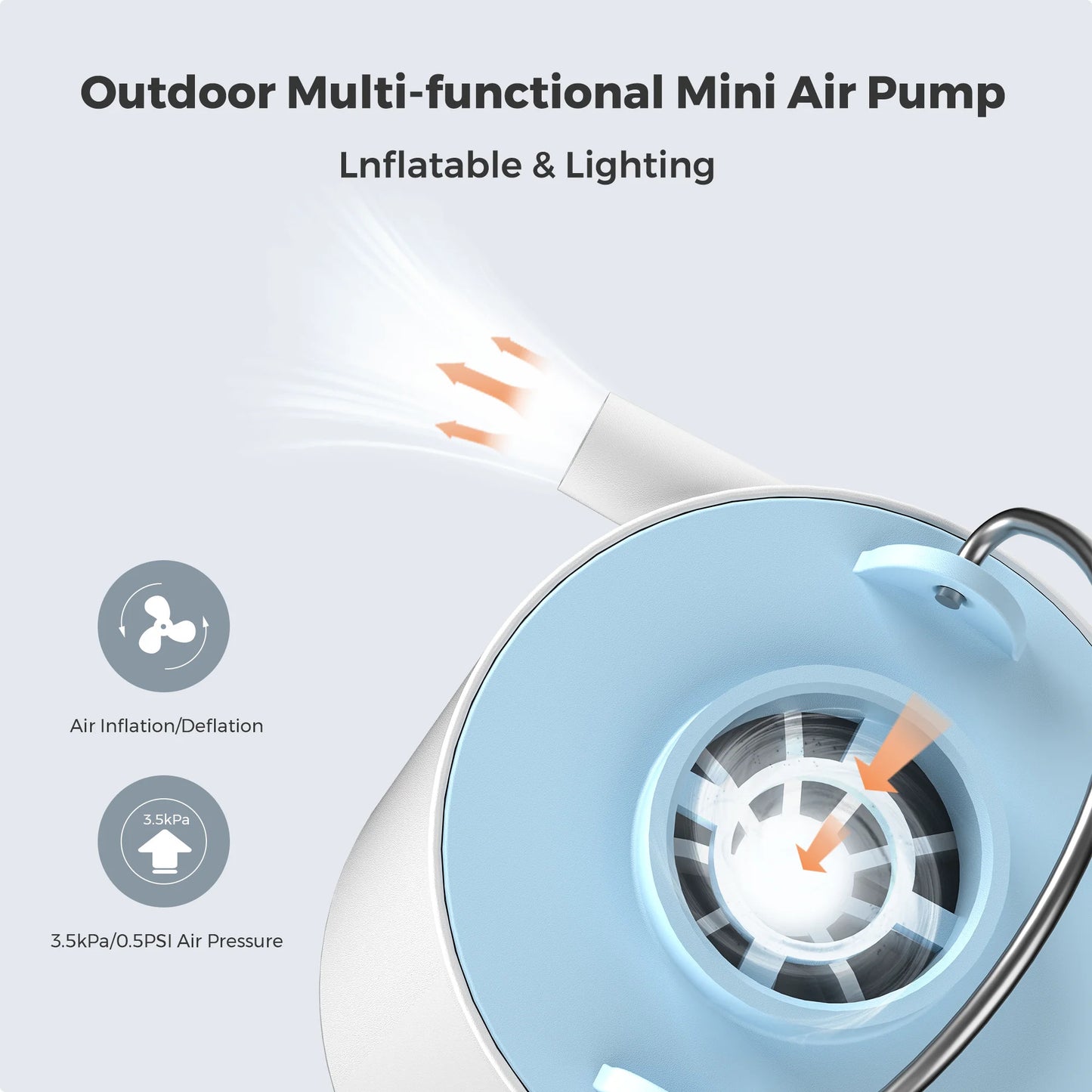 Ultra-Mini USB Air Pump – Fast Inflate & Deflate, USB Rechargeable 2