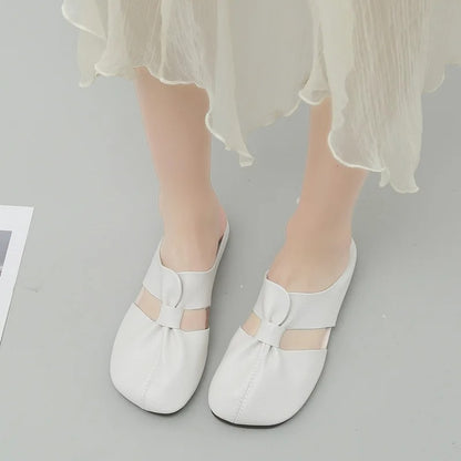 Cut Out Design Flat Mules 2