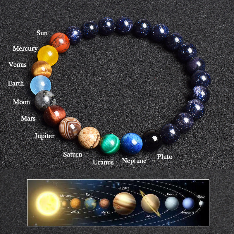 Solar System Planet Themed Natural Stone Bracelet 2
