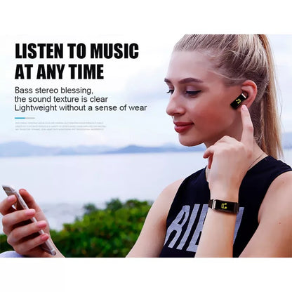 2-in-1 Smart Bracelet With Bluetooth Earphones 2