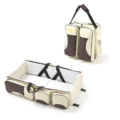 3 in 1 Multi Purpose Diaper Bag Cum Baby Bassinet 2