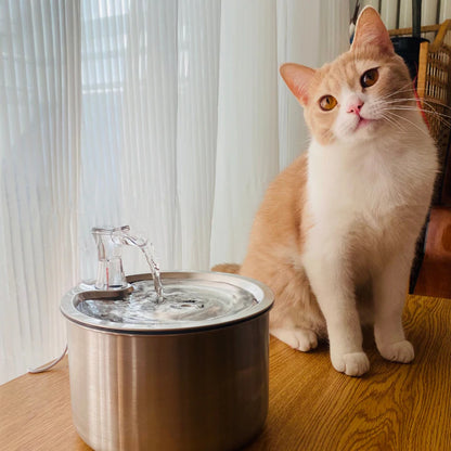 Stainless Steel Automatic Cats Healthy Water Fountain 2