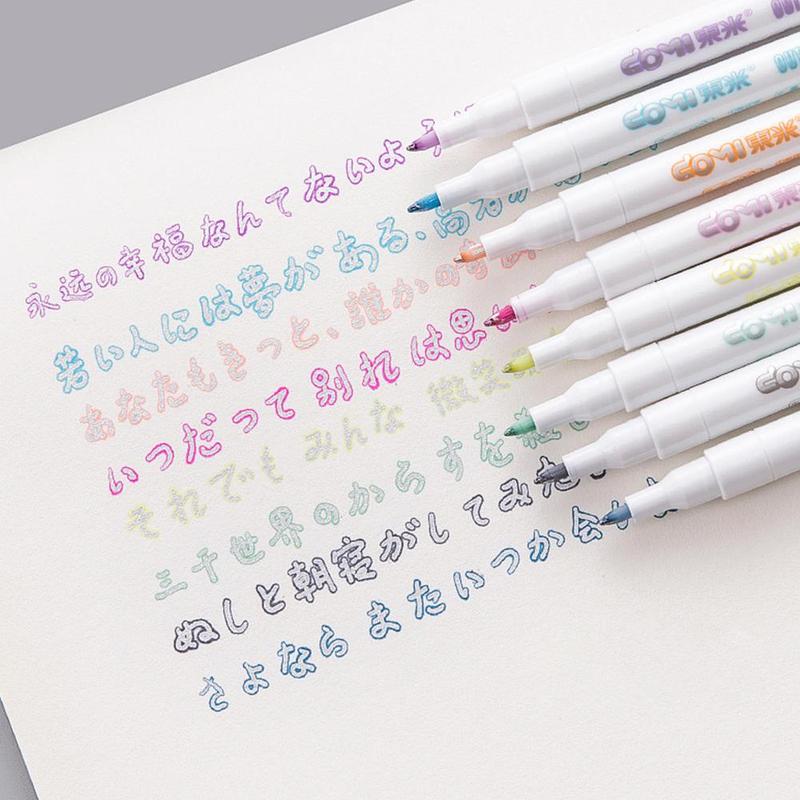 Double Line Metallic Fluorescent Pen 2