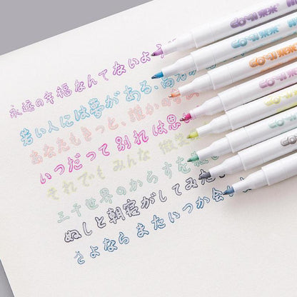 Double Line Metallic Fluorescent Pen 2