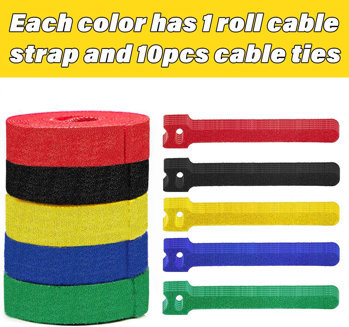 Reusable Cable Ties-100Pcs 2