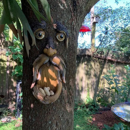 Unique Bird Feeders for Outdoors-Old Man Tree Art 2