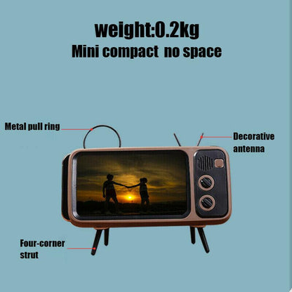 RETRO TV BLUETOOTH SPEAKER MOBILE PHONE HOLDER 2