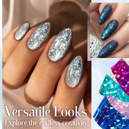 Reflective Mosaic Nail Art Transfer Foils 2