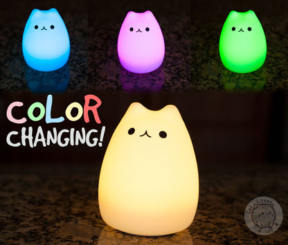 Cute Color Changing Cat Touch Lamp 2