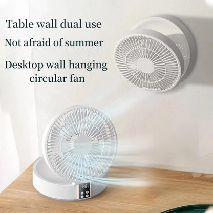 Foldable Wall-Mounted Fan with Night Light 2