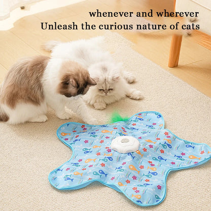 Interactive Cat Mat – Automatic Hide-and-Seek Wand & Feather for Indoor Cats 2