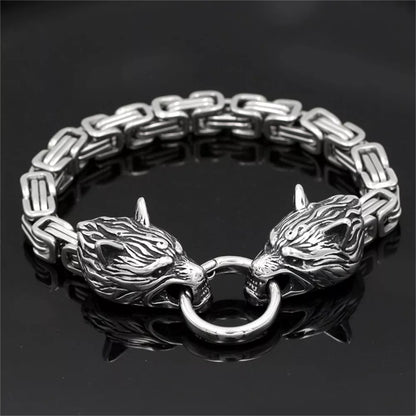 VIKINGS WOLF HEAD BRACELET 2