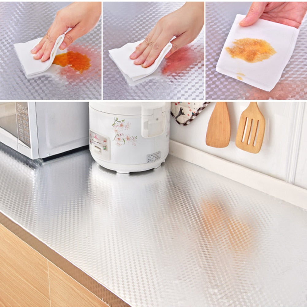 Waterproof Oil Proof Aluminum Foil Self Adhesive Wall Sticker 2