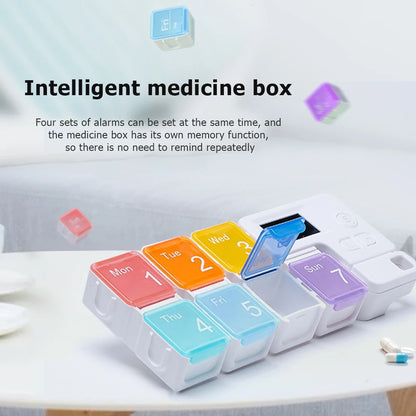 Smart Weekly Pill Organizer with Timer 2