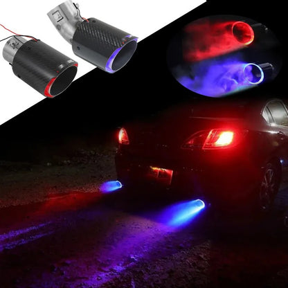 Car Carbon Fiber Flashing Tail Throat 2