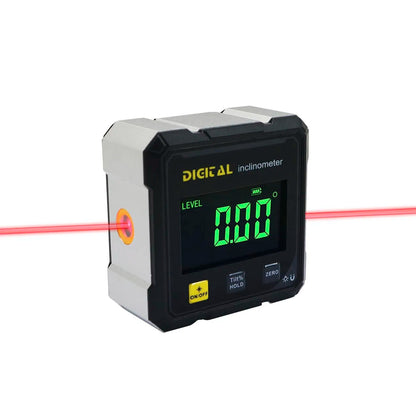 Digital Angle Finder with Laser – 4-Side Magnetic Inclinometer Gauge with Backlight 2