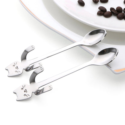 STAINLESS STEEL CAT TEASPOONS 2