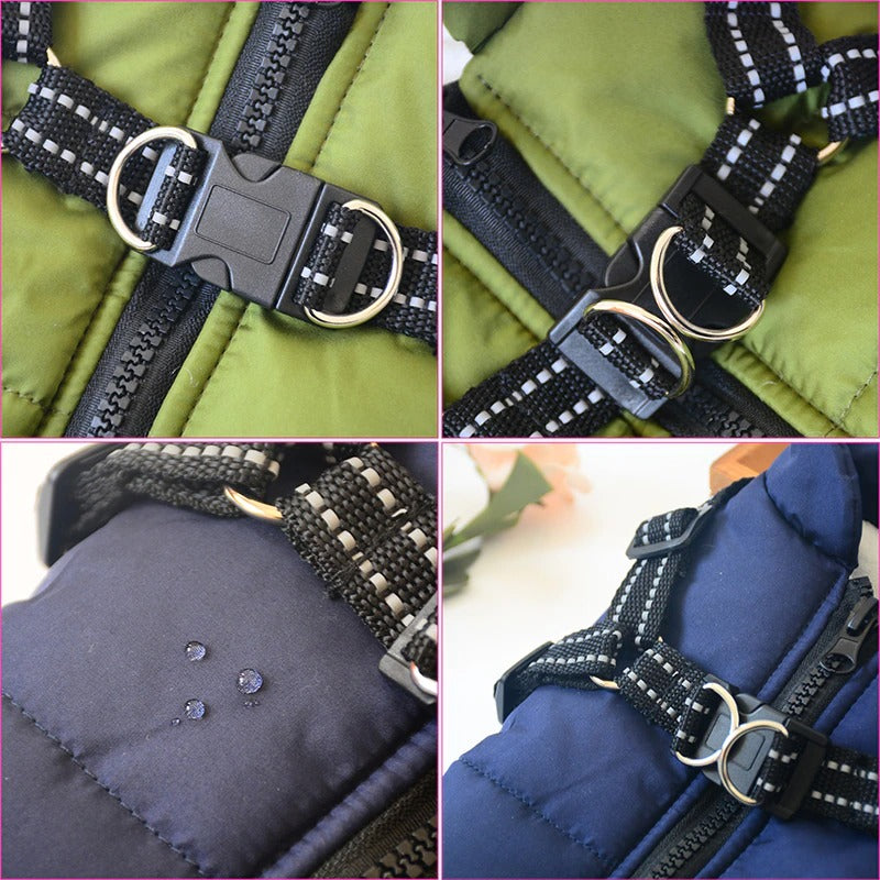 Waterproof Warm Dog Winter Jacket Harness 2