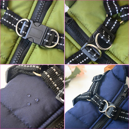 Waterproof Warm Dog Winter Jacket Harness 2