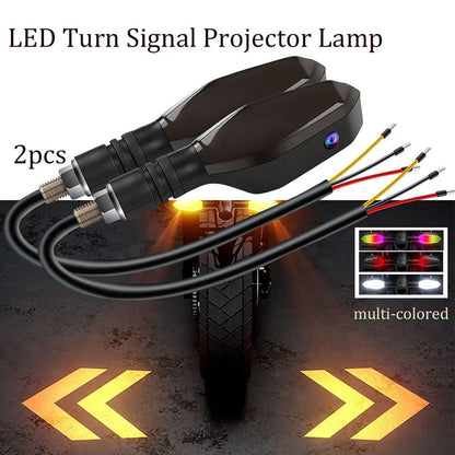 Motorcycle LED Turn Signal Lights Projector 2