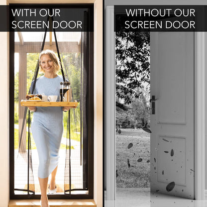 Anti Mosquito Magnetic Self Closing Mesh Screen Door 2