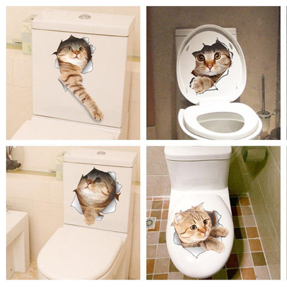 CAT FRIDGE/WALL/TOILET STICKER DECAL 2