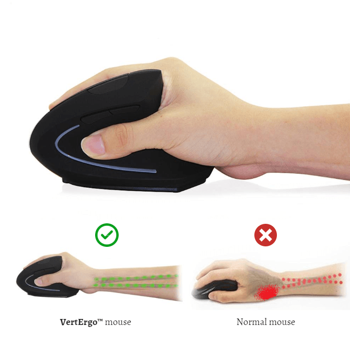 VertErgo Ergonomic Vertical Wireless Mouse 2